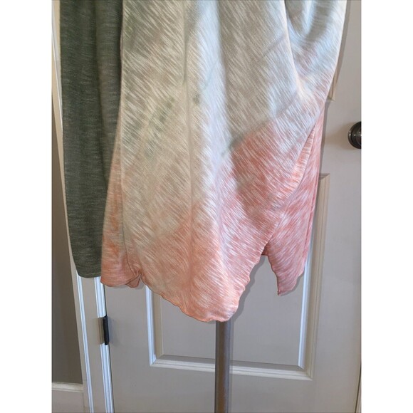 HardTail‎ Drape Neck Long Sleeve Top Size M Green Melon Ombré Long Pullover - Picture 5 of 13